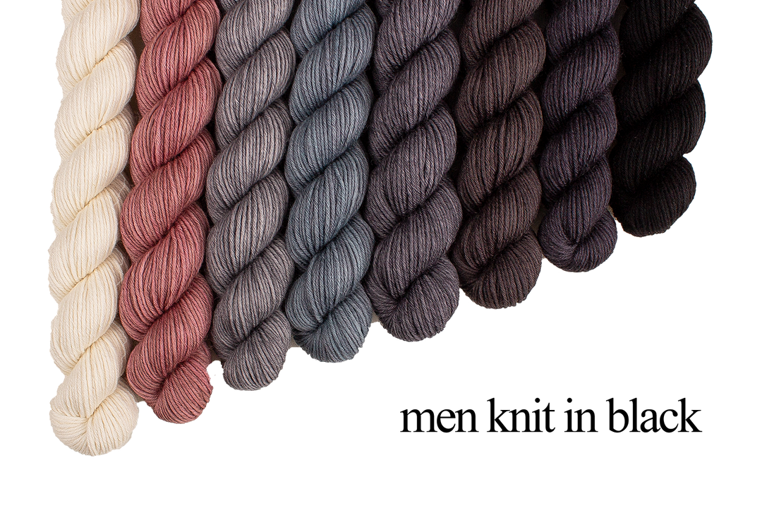 Pure: men knit in black