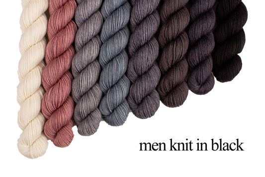 Pure: men knit in black