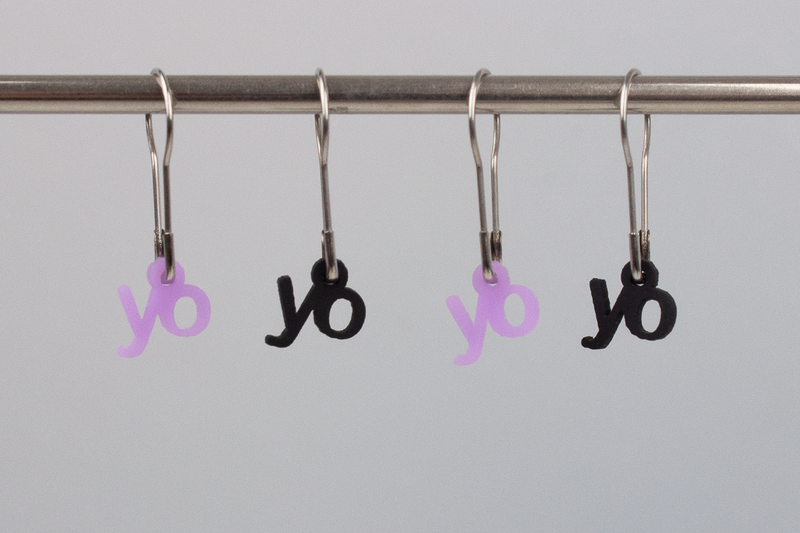 Lazadas: Stitch markers (yo - black.purple)